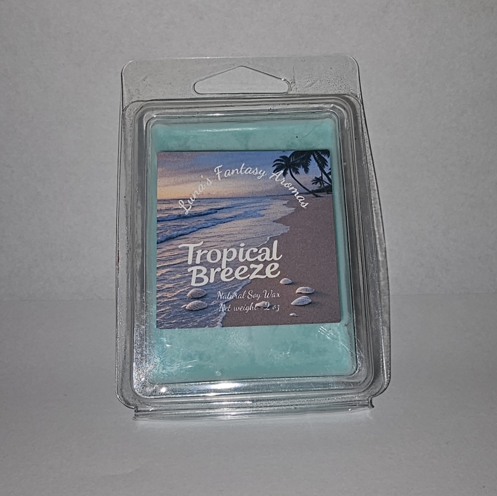 Hand Poured Tropical Breeze Soy Wax Melts 6 Ct Clean Burning, Phthalate Free